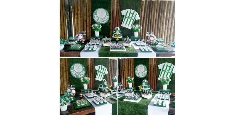 Decoração Palmeiras + Doces Personalizados