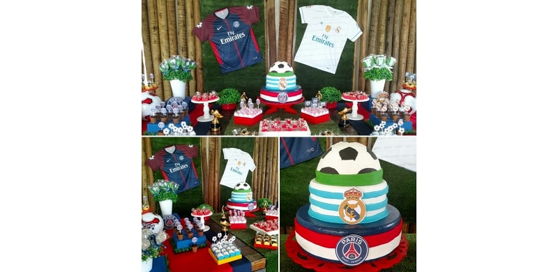 Decoração Real Madri x PSG + Doces Personalizados