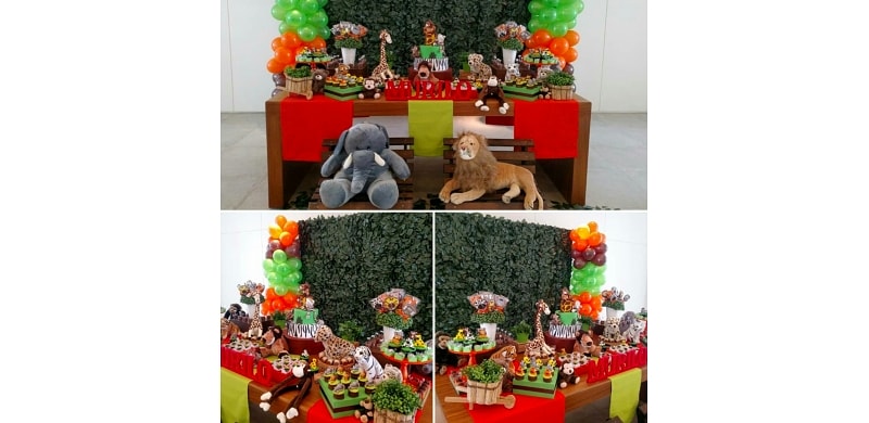 Decoração Safari + Doces Personalizados