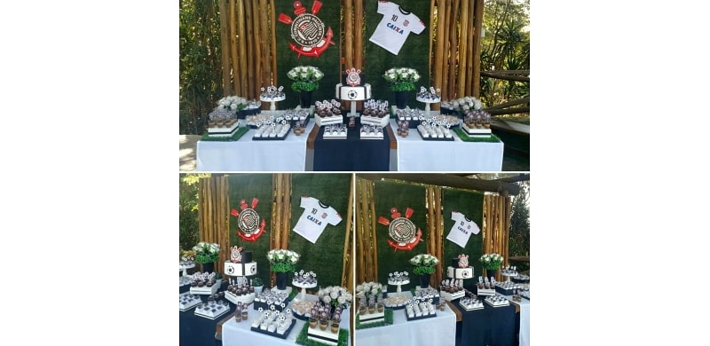 Decoração Corinthians + Doces Personalizados